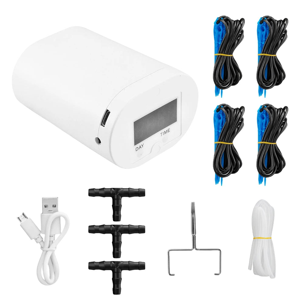 Automatic Plant Flower Watering Pump 2/8/16 Heads Pump Timer System Kit Indoor Plant Watering Device Garden Self-Watering Tool