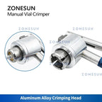 ZONESUN Perfume Bottle Manual Crimper ZS-PBC1 Vial Sealer 13/15/18/20mm Capping Stainless Steel Spray Handheld