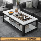 Tea table, living room, household, small apartment, next to sofa, office, marble patterned color tea table, tea table