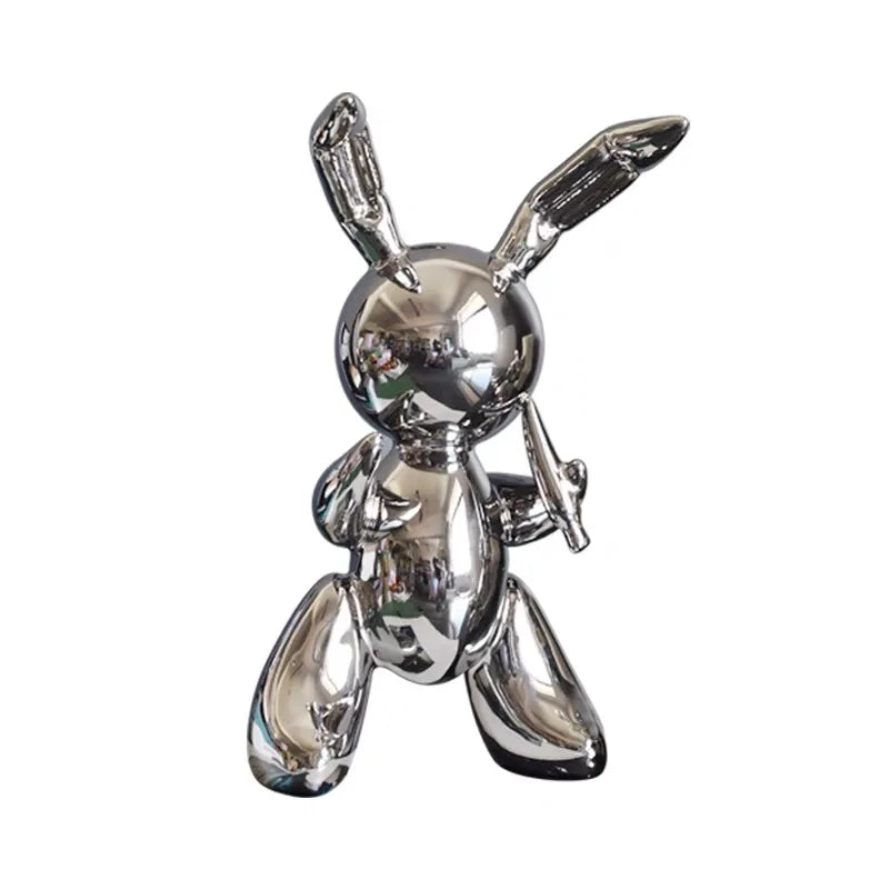 Modern Art Balloon Rabbit Statue Creative Animal Sculpture Home Decor 25/35CM Height