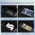 For Tesla Model Y Juniper 2025 Under Seat Storage Box Case Car Seat Organizer Vehicle Underseat Drawer Holder Car Interior Tray
