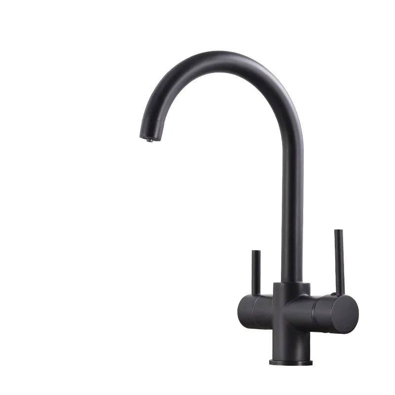 ROVATE 3 in 1 Kitchen Faucet, Hot and Cold Kitchen Sink Faucet with Drinking Faucet Water Filter