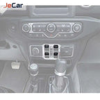 JeCar Window Control Switch Button Decoration Cover Stickers For Jeep Wrangler JL JT Gladiator 2018+ Car Interior Accessories