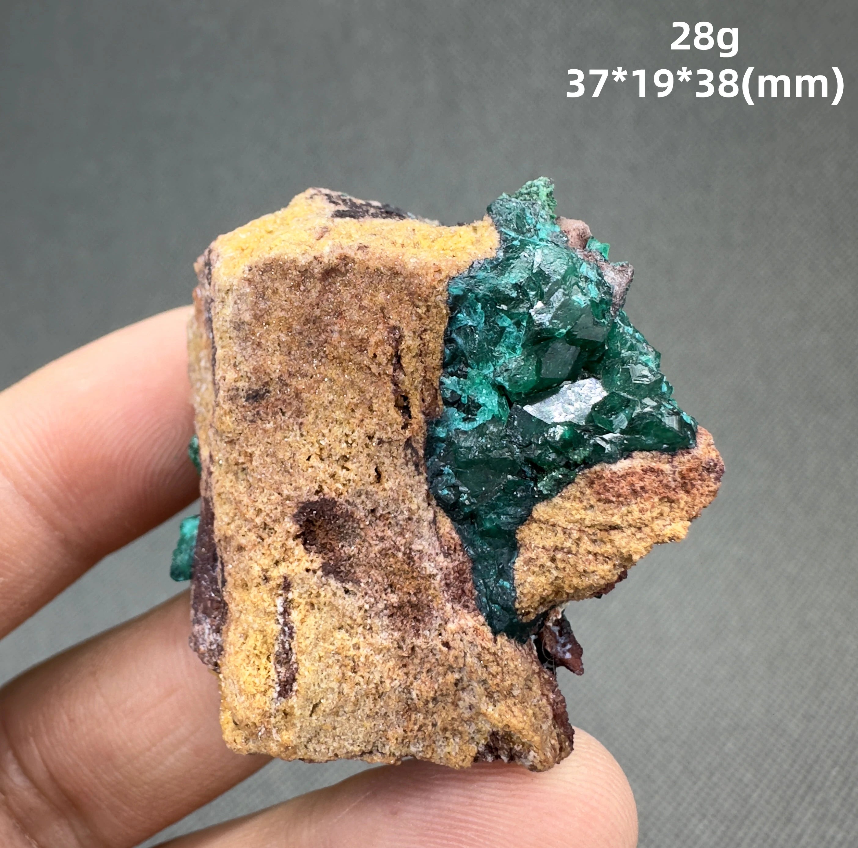 Natural Congo green Dioptase Mineral specimen + healing quartz crystals and stones rock gemstone