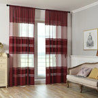 1PC Striped Sheer Curtains for Living Room Bedroom Tulle Curtains for Room Kitchen Decoration Window Treatments Drapes 100x270CM