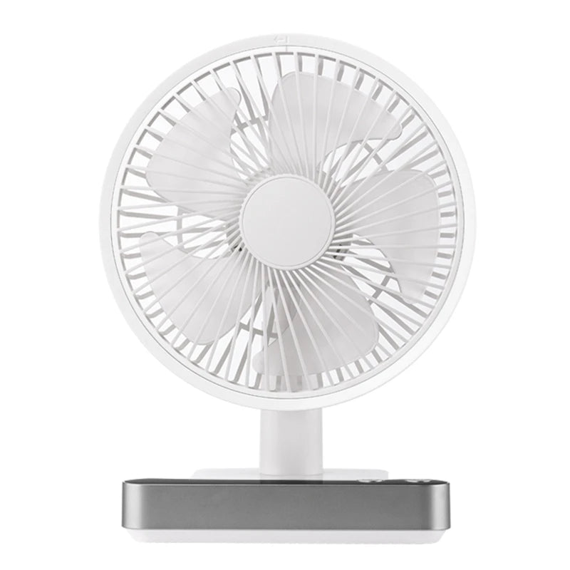 4000mah Desk Fan USB Oscillating Fan with Adjustable Head 4 Speeds Min