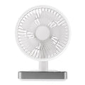 4000mah Desk Fan USB Oscillating Fan with Adjustable Head 4 Speeds Min