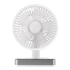 4000mah Desk Fan USB Oscillating Fan with Adjustable Head 4 Speeds Min