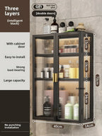 Japanese Acrylic Bathroom Cabinet Wall-mounted Mirror Box Transparent Bathroom Cabinets with Storage Rack Bathroom Furniture