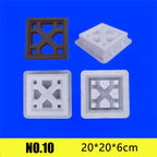 Cement Brick Mold Plastic Decorative Wall Window Mould Antique Garden Building Ornament Concrete Hollow Cement Brick Molding 1Pc