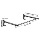 Wall Mounted Wall-Mounted Clothes Hanger New Closet Durable Couple Stainless steel Folding Retractable Hook Home