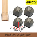6 Size 4pcs black anti slip chair cover leg caps rubber floor feet protector pads furniture chaises sofa chaises legs fittings