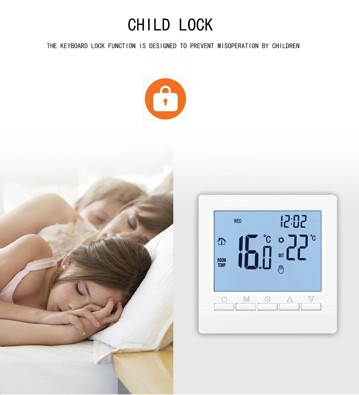 Digital Thermostat For Gas Boiler Room  Battery Programmable Heating Temperature Controller Boiler Thermostat Hand Wall Mount