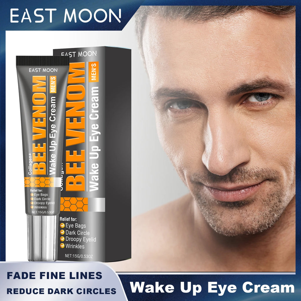 East Moon Wake Up Eye Cream Fade Fine Lines Reduce Dark Circles Eye Bags Puffiness Hydrating Moisturizer Men Eye Care Lotion