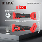 HILDA Brushless Electric Angle Grinder 125mm Cordless Grinder Metal Wood Grinding Polishing Cutting Power Tool For Makita 18V