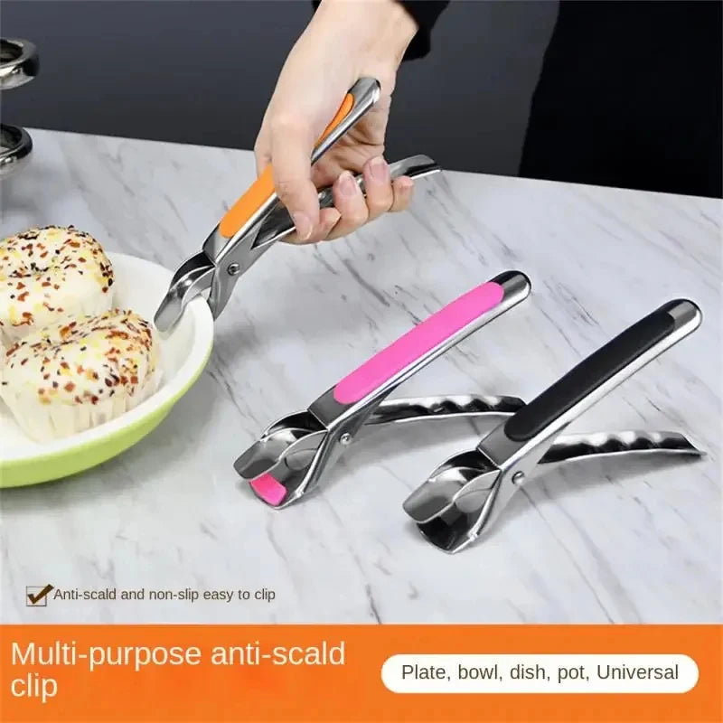 Kitchen Anti Scald Plate Bowl Dish Pot Clamp Anti-hot Clip Lifter Stainless Steel Kitchen Oven Accessories Tool
