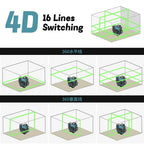 Makita 16-Line Laser Level Green Line Self-Leveling High-precision Portable 360 Vertical Cross Super Powerful Green Beam