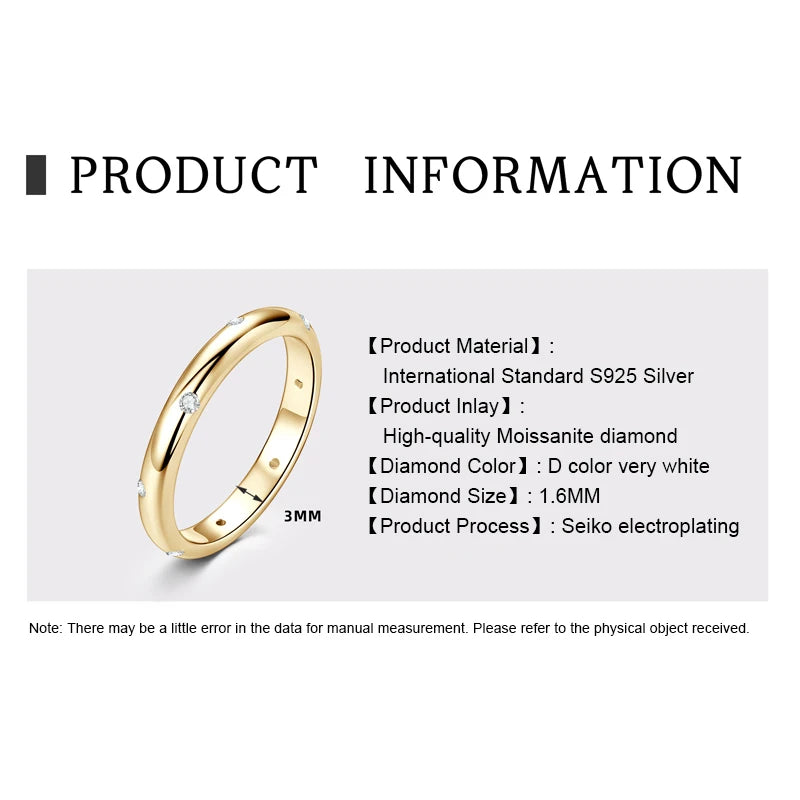 Round Moissanite Eternity Band 925 Sterling Silver D Color Wedding & Engagement Ring for Women, GRA Certified