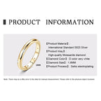Round Moissanite Eternity Band 925 Sterling Silver D Color Wedding & Engagement Ring for Women, GRA Certified