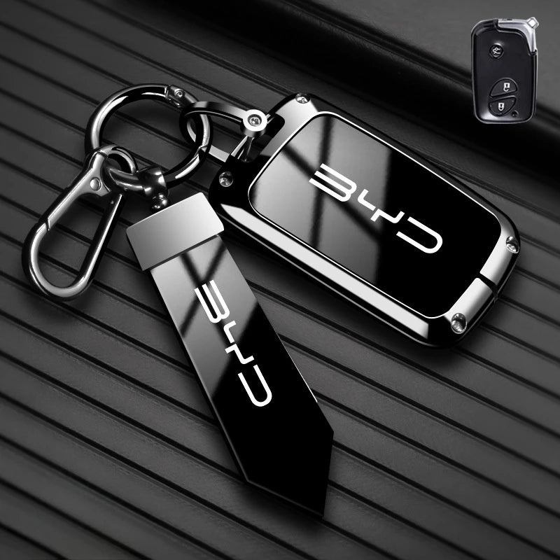 Car Remote Key Case Fob Cover Holder Shell Bag for BYD Song Plus Atto 3 Han EV Tang DM Qin Seal Dolphin Keychain Accessories