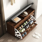 Shoe Change Stool at the Entrance to the Door, Household Seated Shoe Cabinet Seat, Integrated Shoe Rack, Soft