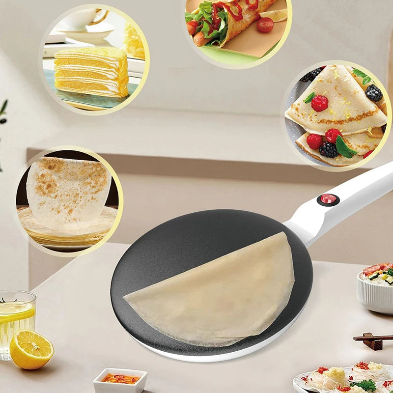 Electric Crepe Maker Cake Maker Machine Breakfast Pizza Baker Pancake Baking Pan Non-Stick Pan Chinese Spring Roll Cooking Pan