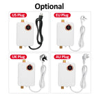 Instant Water Heater 3500W 220V Mini Tankless Instant Hot Water Heater Bathroom Kitchen Washing With Digital Temperature Display