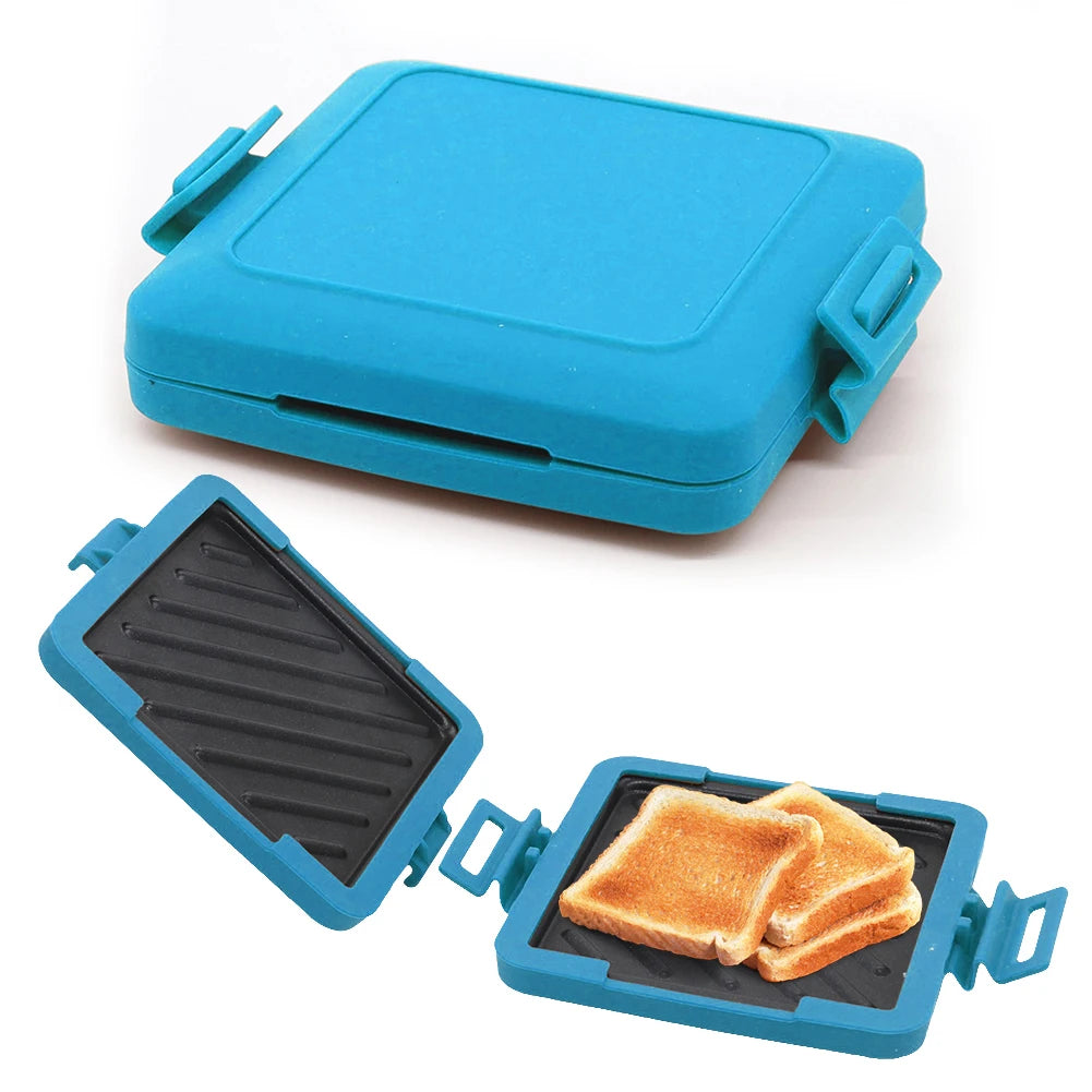 Microwave Toastie Maker No Electric Microwavable Toast Maker Square Panini Maker Time Saving Microwave Oven Breakfast Machine
