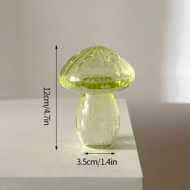 Mushroom Vase Flower Bottle Glass Vase Decoration Home Hydroponics Pot Table Ornament Room Decor Mushroom Accessorie Home Decor