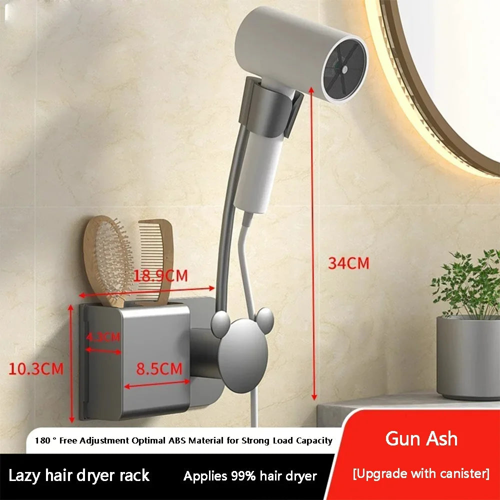 Hands-Free Wall Mount Hair Dryer Holder
