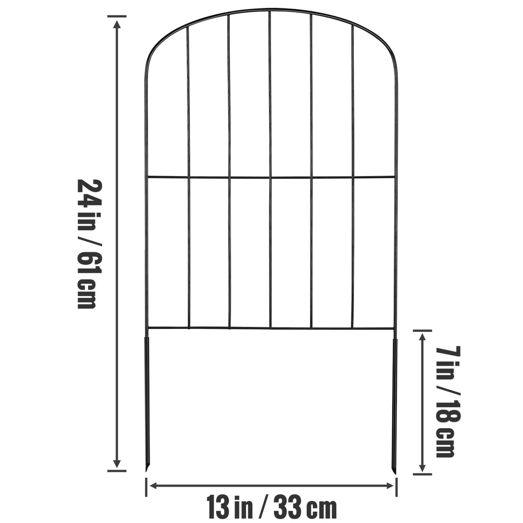 SucceBuy Garden Fence No Dig Fence Animal Barrier Fence Underground Decorative Garden Fencing with 1.5 in Spike Spacing for Yard