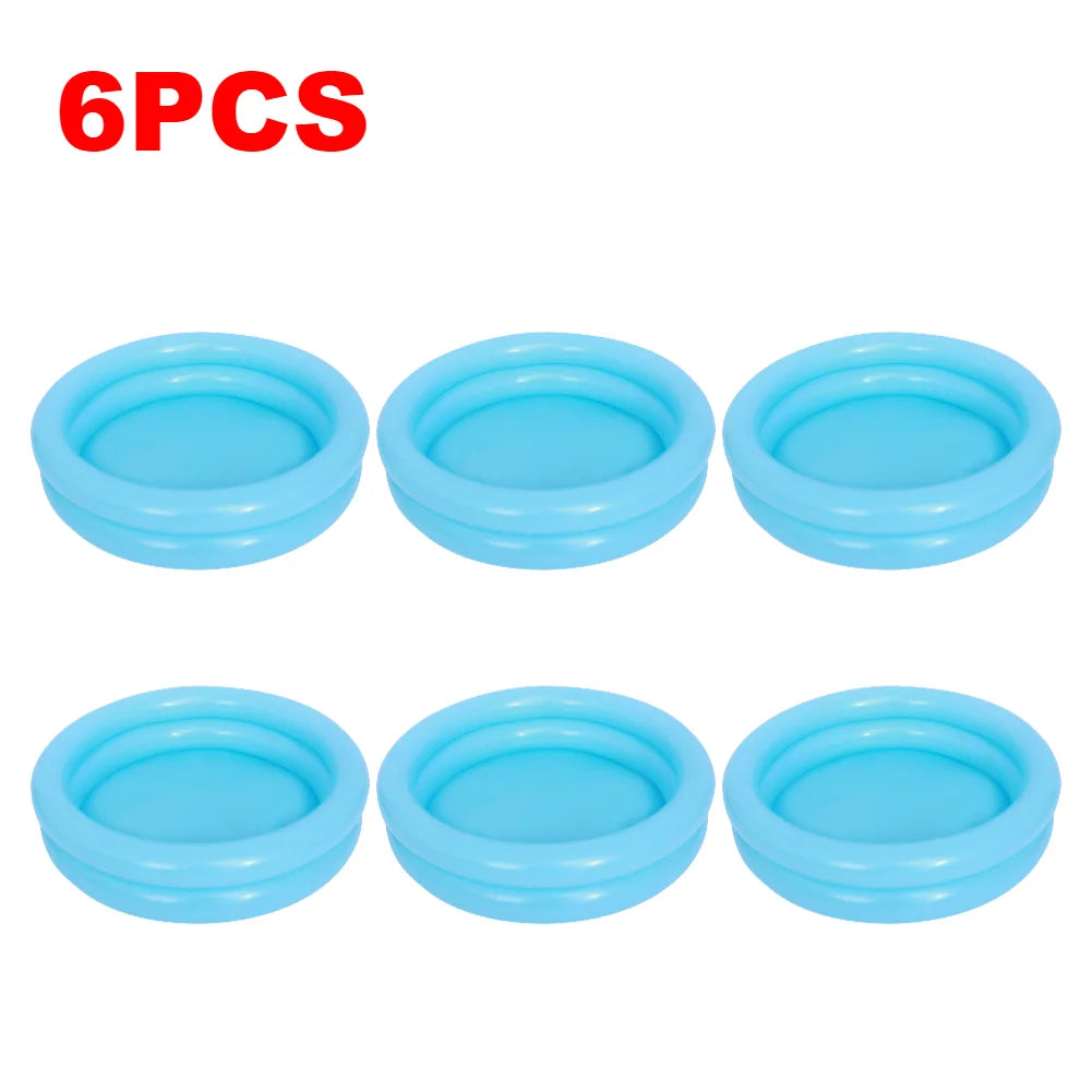 1-6PCS Baby Inflatable Swimming Pool Toddlers Round Blow Up Bathtub Children PVC Ball Pool Indoor Outdoor Swimming Accessories