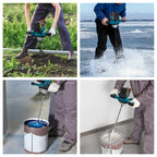 Gisam 6Gears Cordless Electric Concrete Mixer Brushless Cement Mortar Plaster Mixer Blender Paint Mix For makita 18v battery pin