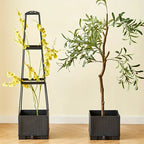 Tomato tower with self watering planting box and trellis - for climbing plants, indoor and outdoor garden support 1 set