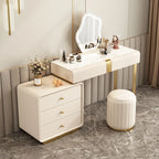 Dresser, chest, storage cabinet, integrated solid wood simple dressing table, cream wind bedroom corner retractable dressing