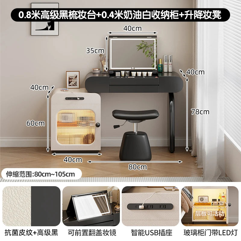 Comfortable for Bedroom Sets Small Vanity Vanity Makeup Toilet Chair Office Dressing Table Set with Mirror Dresser Tv Stands