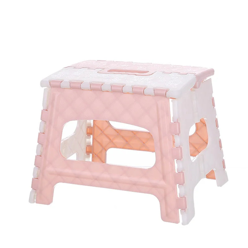 Popular Foldable Plastic  Bathroom Lightweight  Step Stool  Storage Chair