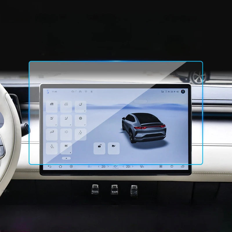 For BYD Song L 2023 2024 Car Infotainment Radio GPS Navigation Dashboard Tempered Glass Screen Protector Film Car Accessories