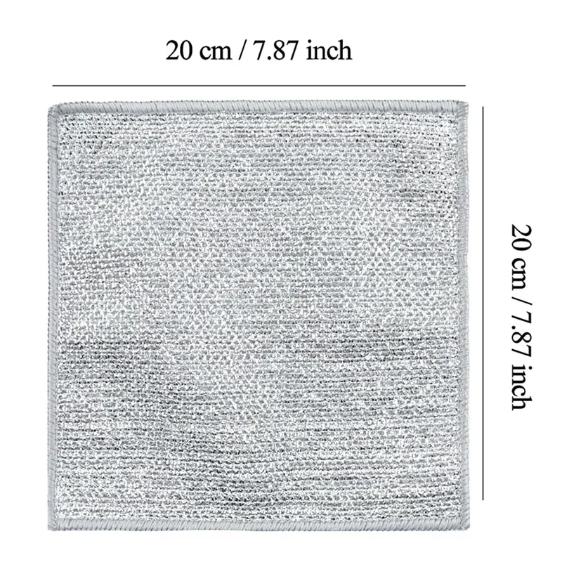 10-100pcs Steel Wire Rags Cloth Home Kitchen Pot Pan Dishwashing Double-sided Dishcloth Cleaning Cloths Scrubber Towel Wholesale
