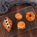 Kitchen Accessories Grid Mesh Baking Cooling Rack Nonstick Rectangular Barbecue Holder Shelf Wear-resistant Oil Drain Rack Oven