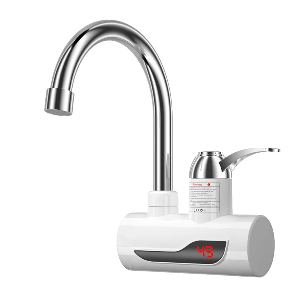 Electric Hot Water Heater Faucet 3000W Hot Cold Mixer Tap 360 Degree Rotation Tankless Water Heater Digital for Kitchen Bathroom