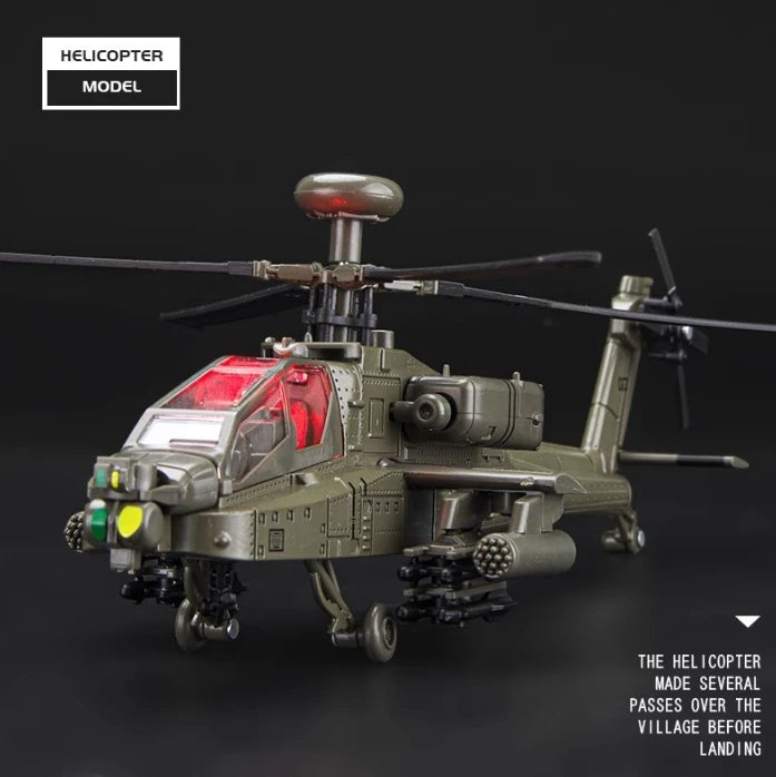 1/32 Scale Apache Helicopter Diecast Alloy Model Collectable Toy Gifts / Collection / Children