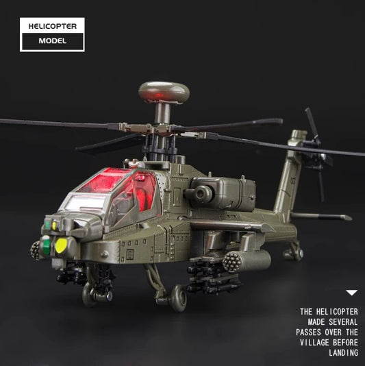 1/32 Scale Apache Helicopter Diecast Alloy Model Collectable Toy Gifts / Collection / Children