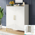 6-Tier Shoe Storage Cabinet with Adjustable Shelves, Wooden Shoes Rack Shoe Storage Organizer for Entryway, Closet, Living Room