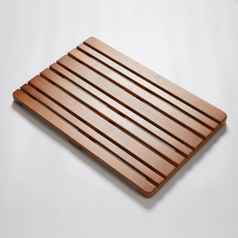 Multipurpose Foot Pedals Foot Bamboo Waterproof Step Stand Kitchen Stool Bathroom Non-slip Heightening Pad