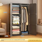 Folding Wardrobe Clothes Cabinets Simple Dressers Cube Storage Locke Closet Plastic Collapsible Sturdy Home Bedroom Furniture