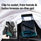 Mini 4000mAh Travel Wearable Waist Fan 5 Wind Speed Camping Outdoor Po