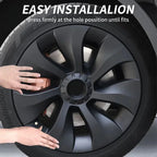 4PCS Hub Cap Car Performance Replacement  for Tesla Model Y Wheel Cap 19 Inch Automobile Hubcap Full Cover Accessories 2022 2023