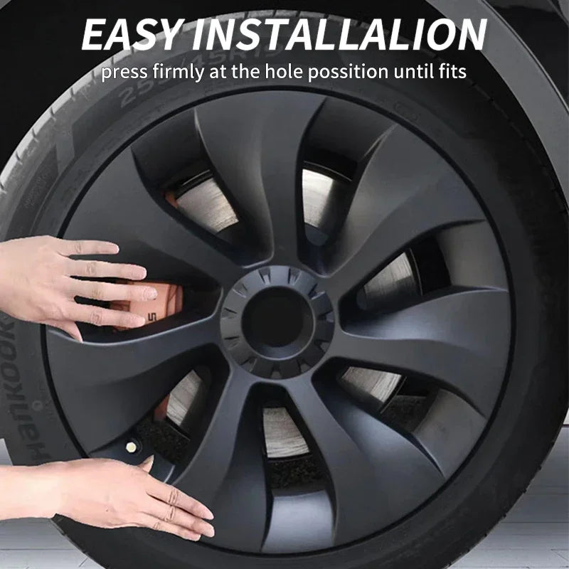 4PCS Hub Cap Car Performance Replacement  for Tesla Model Y Wheel Cap 19 Inch Automobile Hubcap Full Cover Accessories 2022 2023
