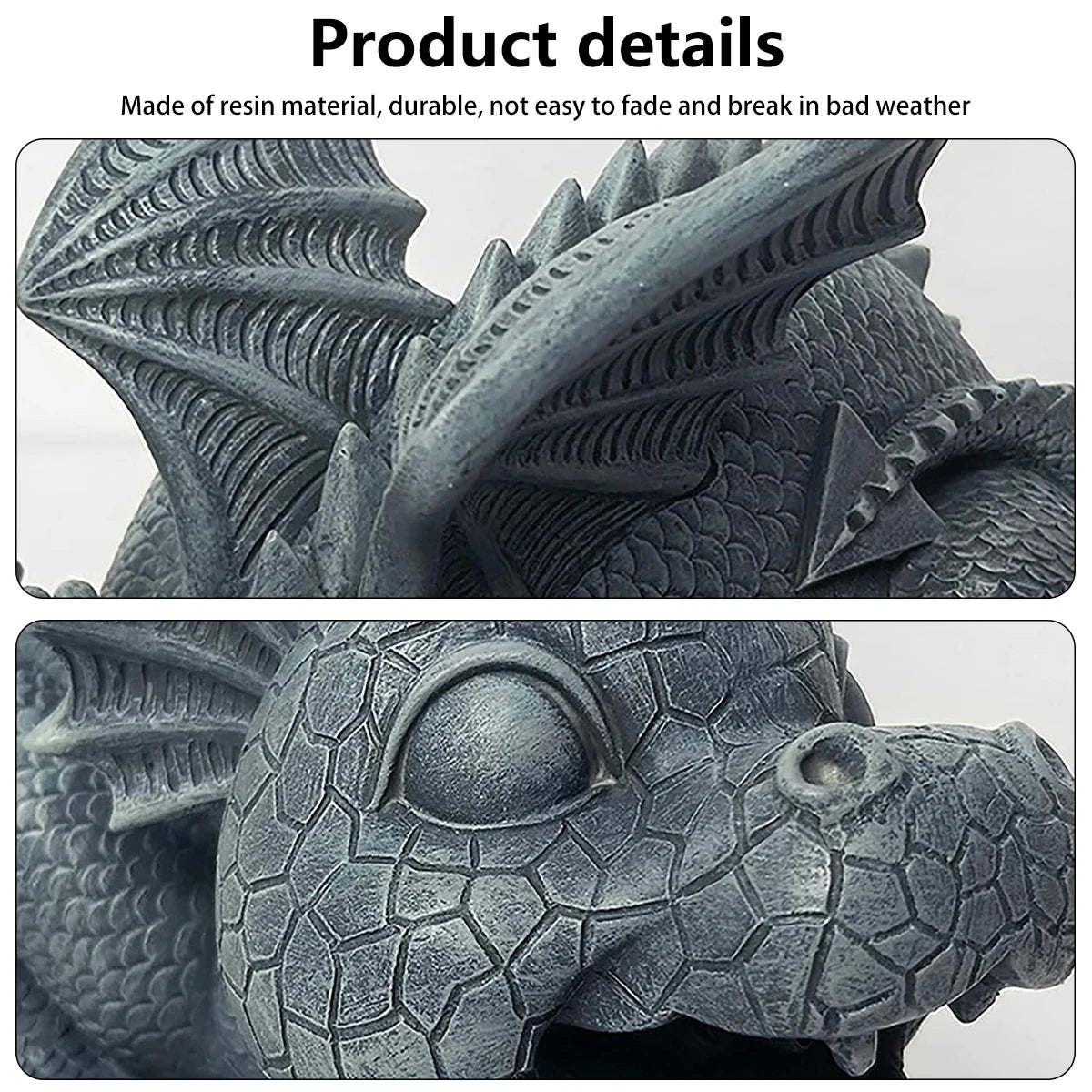 Garden Resin Statue Realistic Spouting Water Dragon Sculpture Decorations for Home Outdoor Courtyard Tabletop Decor Sculpture